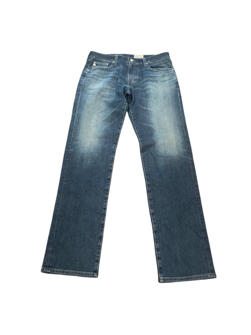 AG Graduate Tailored Jean Mens 32x33 Denim360 Medium Dark Stretch Distressed